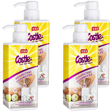 CASTLE 家適多 奶瓶蔬果餐具清潔液, 歐盟認證APG洗淨因子, 99%長效防護, 500ml, 4瓶