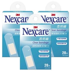 3M PE系列 OK繃 透明, 20片, 3盒