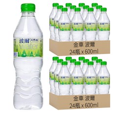 金車 波爾 天然水, 600ml, 48瓶