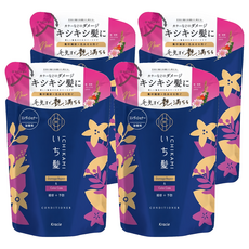 Kracie Ichikami 損傷修護潤髮乳補充包 修復受損髮質 鎖色護色 展現健康光澤, 330g, 4入