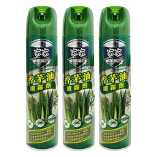 家家 香茅油 噴霧劑, 有效去除蚊子 蟑螂, 天然植物萃取精華油, 280ml, 3瓶