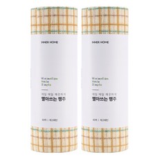 INNER HOME 可重複使用抹布 250 x 300 mm, 40枚, 2捲