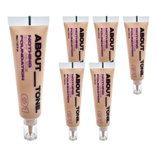 ABOUT TONE 半霧光輕盈持妝粉底液 30ml, 01白皙色, 6條