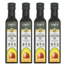 GROVE 克羅福 冷壓初榨酪梨油, 紐西蘭原產地製造, 每瓶由16顆哈斯酪梨精華初榨而成, 250ml, 4瓶