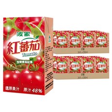波蜜 紅番茄, 含健康茄紅素, 原汁48%, 250ml, 48入