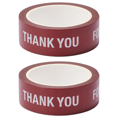 MUJI 無印良品 附裁線紙膠帶 15mm x 7m, 感謝message, 2捲