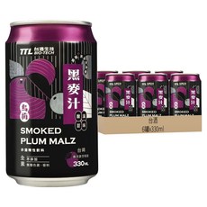 台酒 烏梅黑麥汁, 330ml, 6罐