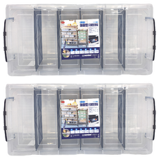 KEYWAY 聯府 強固分類整理箱 27L, 透明色, 2個