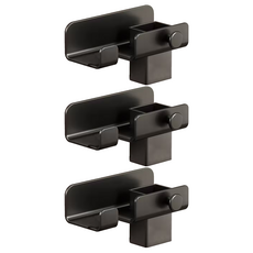 FAmILyLIFE 生活 簡約風免打孔吹風機置物收納架 免釘膠款, 極簡黑, 3個