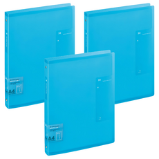 KyOKUTO 30孔半透明資料夾 A4, 淺藍, 3個