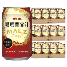 金車 噶瑪蘭麥汁 非酒精性飲料, 72罐, 310ml