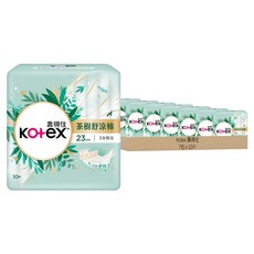 Kotex 靠得住 茶樹舒涼 涼感衛生棉 3分微涼 護翼型, 日用一般型 23cm, 10片, 7包