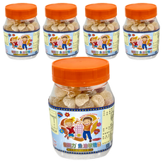 優而力 魚油軟糖, 富含魚油、乳酸鈣和維生素C, SGS檢驗合格, Q軟口感, 200g, 5罐