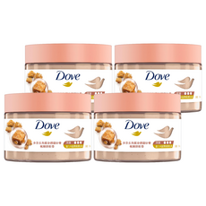 多芬 去角質身體磨砂膏 楓糖餅乾香, 298g, 4罐