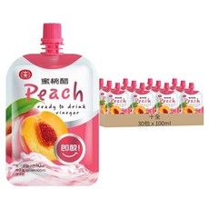 十全 蜜桃醋飲料, 酸甜解渴，口感清爽，立袋設計，方便攜帶, 100ml, 30包