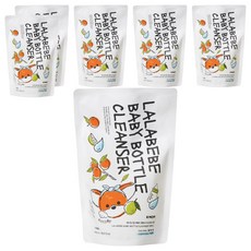 MOTHER-K K-MOM LALABEBE 草本極淨蔬果奶瓶清潔劑 補充包, 400ml, 6包