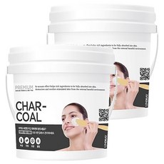 韓國 LINDSAY 軟膜粉 木炭 820g 女用臉部清潔毛孔保濕面膜, 2桶, 1入