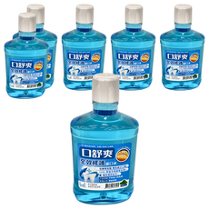 SHITEH 西德 口舒爽 全效修護漱口水, 無酒精配方, 含甘草萃取, 600ml, 6瓶