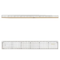 Artmate 裁切直尺 30cm, 透明色+刻度黑色 壓克力, 8支