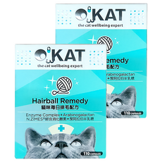 O'KAT 美喵人生 貓咪每日膠囊, 110顆, 排毛配方, 2罐