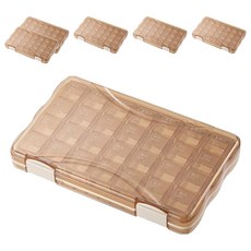 Reddot 紅點生活 便攜可拆卸衛生密封七日藥盒, 透咖色-28格, 6個