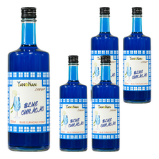 YANGNAN 仰南 藍柑香風味糖漿 750ml 調酒 DIY 玻璃瓶裝, 5瓶