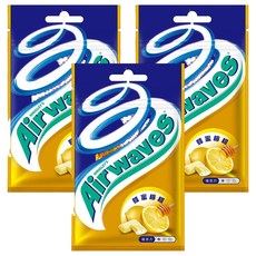 Airwaves 超涼無糖口香糖 超值包 蜂蜜檸檬, 62g, 3包