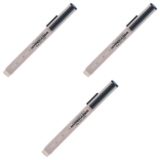 Pentel 飛龍文具 高級攜帶型橡皮擦 ZE32-Y, 3支, 淡褐色