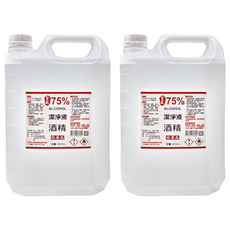 宣威 75%潔淨液酒精 適用於家庭和辦公場所 有效防止誤食, 4L, 2桶