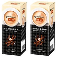 鮮一杯 香草風味拿鐵咖啡, 20g, 5包, 2盒
