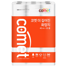 comet 3層捲筒衛生紙, 40m, 30捲, 1包