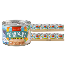 Hero MAMA 貓咪海陸主食罐, 鰹魚 + 嫩雞, 165g, 24罐