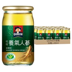 QUAKER 桂格 無糖養氣人蔘, 60ml, 6瓶, 6盒