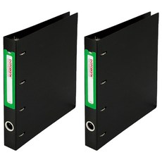 DaTaBanK 三田文具 D型專案收納資料夾 4孔 A4 649DS, 2本, 綠色