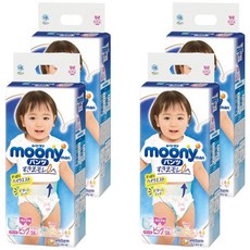 滿意寶寶 moony 日本版 頂級超薄褲型尿布 女童 12~22kg, XL, 152片