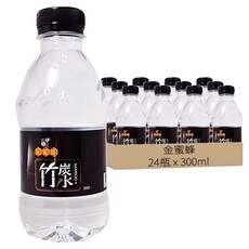 金蜜蜂 竹炭包裝飲用水 300ml, 24瓶