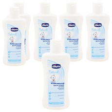 Chicco 原生脂嬰兒潤膚泡泡浴露, 無淚配方, 含有蘆薈和洋甘菊, 無皂鹼, 200ml, 6瓶