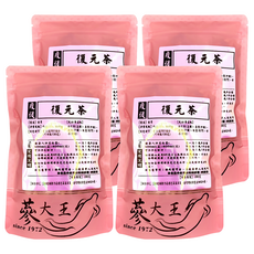 蔘大王 疫後復元茶包 - 天然草本、無添加、三角立體茶包, 10包, 6g, 4袋