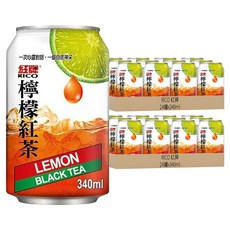 RICO 紅牌檸檬紅茶 340ml, 48罐
