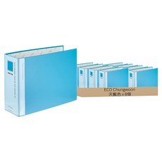 ECO Chungwoon 彩色活頁夾 2孔 6 x 7cm, 天藍色, 8個