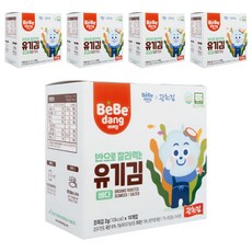 BeBe dang 寶寶低鹽海苔 紫菜無經酸處理 小包裝 不沾手設計, 20g, 5盒