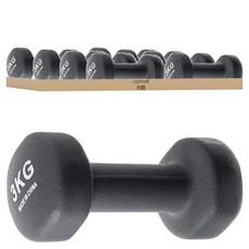 comet 經典防滑啞鈴 灰色, 3kg, 8個