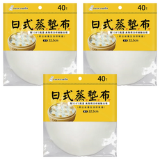 PATTO RABBIT 百特兔 日式蒸墊布, 22.5cm, 40入, 3包