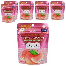 Combi 康貝 teteo無糖口嚼錠 木糖醇 60粒, 水蜜桃, 48g, 6包