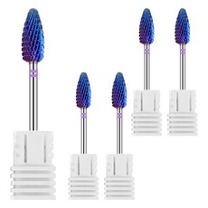 Barna 金屬卸甲美甲磨頭 No.07 藍色鎢鋼 B型, 5個, 藍色