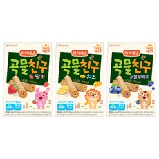 韓國 ivenet 穀物棒棒, 草莓口味 + 藍莓口味 + 起司口味, 40g, 3盒
