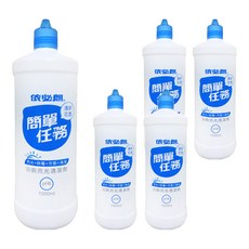 依必朗簡單任務浴廁亮光清潔劑 清新花香 高濃縮保新配方 中性配方 不含鹽酸, 1L, 5瓶