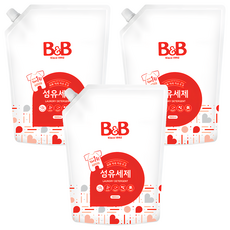 B&B 嬰幼兒衣物洗衣精 補充包, 1.5L, 3包