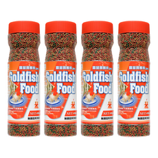 AQUAFUN 水之樂 高品質飼料3合1, 中粒, 480g, 適用於所有高級熱帶魚, 4罐