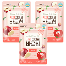 LUSOL 果乾 蘋果 6個月以上, 15g, 3包